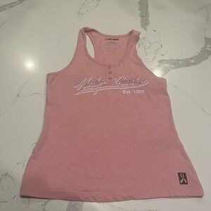 Harley-Davidson Womens Pink Harley Logo Tank Top Medium Biker Babe Cute